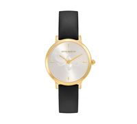 Olivia Burton Signature Bee Ultra Slim Women's Black Leather Strap Watch