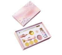 Signature Box - Wedding Wax Seal Stamp Complete Fire Seal, Letter Sets with Beads Warmer Spoon for Invitation Envelope Stationery Hobbyist Bride Groom Host Friend Family Member Gift