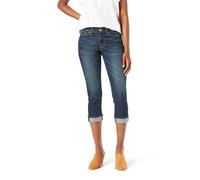 Signature by Levi Strauss & Co. Gold Label Women's Mid-Rise Slim Fit Capris, Blue Laguna, 8