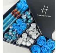 Signature Chocolate Bouquet Hamper With Lindor, Blue Roses, Chocolate Truffles, Lindor Chocolate Bars & More in a Luxury Presentation Box