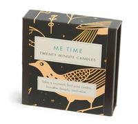 Signature Collection - Me Time (Folk). 12 x Twenty Minute Candles with a Ceramic Holder.