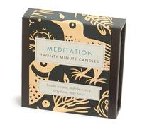 Signature Collection - Meditation (Folk). 12 x Twenty Minute Candles with a Ceramic Holder.