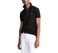 Signature Cotton Pique Polo Shirt in Slim Fit Black