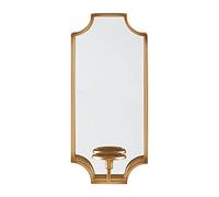 Signature Design by Ashley Dumi Glam 20" Mirrored Wall Sconce, Fits 1 Pillar Candle, Gold