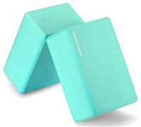 Signature Fitness BalanceFrom Set of 2 High Density Yoga Blocks, 9"x6"x4" Each, Pair (Green)