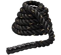 Signature Fitness Battle Rope 1.5Inch 2 Inch Diameter Poly Dacron 30 FT, 40 FT, 50 FT Length, Heavy Ropes for Home Gym and Workout