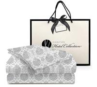 Signature Hotel Collection Queen Sheet Set - 4 Piece Soft Sheets - Hotel Luxury, Easy Care - Includes Flat Sheet, Fitted Sheet, & 2 Pillowcases California King Hotel Sheets, Nansa