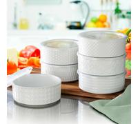 Signature Housewares 6 Piece Storage Bowls OR Serving Bowls Set Pasta Salad Set with Vented Microwavable Lids, Multi-colour