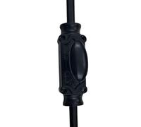 SIGNATURE IRONMONGERY 6ft Stepney Window Iron Cremone Bolt | Premium Black Powder Coated Iron for Windows & Cabinets, Customizable Length for Perfect Fit, Includes Mounting Hardware for Installation