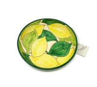 Signature Lemons Hand Painted Ceramic Kitchen Dining Salad/Fruit Bowl (Diam) 23cm Verano Spanish Ceramics Multi One Size