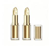 Signature Lipstick for Older Women, Colour Changing Lipsticks, Skin-Adaptive Lipstick, PH Lipsticks Colour Changing, Clear with Gold Foil, Transfer-Resistant & Nourishing Lip Stick (2PC)