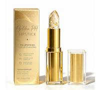 Signature Lipstick, PH Adjusting True Tone Colour Changing Formula,Clear to Pink with Gold Foil,Self Adjusting Lipsticks,24-Hour LongLasting Moisturising Lip Balm for Women，1PC