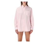 Signature Logo Oversized Shirt - female - Sporty & Rich - Shirts - Pink - M - Blouses & Shirts M