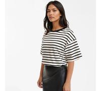 Signature Paul Loose Fit Striped T-Shirt Ivory/Black Striped