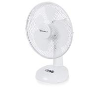 Signature S40009 12” 3 Speed Desk Fan with Oscillation, Adjustable Tilt, White