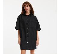 Signature Sara Mini Dress in Denim Loose Fitting Faded Black