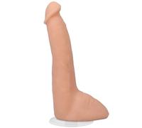 Signature Series - Roman Todd ULTRASKYN 8 Inch Realistic Dildo - Dual Density Design with Removable Vac-U-Lock Suction Cup, Harness Compatible, Phthalate-Free - Vanilla - for Adults Only