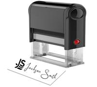 Signature Stamp for Business Ink Stamps Personalised Ink Return to Sender Stamps Self Inking Stamp Logo - Round, 9 Colors, 4 Sizes