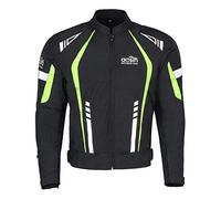 Signature Textiles® Men Motorcycle Jacket Motorbike Protective Jacket Waterproof CE Armoured Protect Cordura Biker Multi Functional Black Hi Viz XXX Large