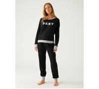 Signature Top and Jogger Pyjama Set DKNY Black XS