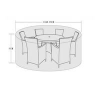 Signature Weave 4-6 Seater Dining Table Chairs Furniture Set Cover 250 X 95 Cm