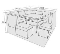 Signature Weave Georgia Corner Sofa Table Furniture Set Cover 200 X 200 X 75Cm