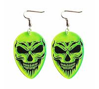 Signature Women's Earrings Halloween Earrings Alien UFO Witch Stove Fluorescent Acrylic (A, One Size)