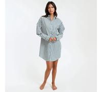 Signatures Carlita Striped Nightshirt in Poplin Green Striped