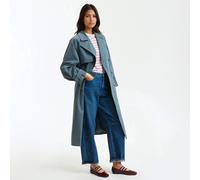 Signatures Emile Long Trench Coat Grey-Blue
