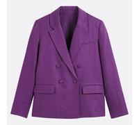 Signatures Iseult Oversize Double-Breasted Blazer Dark Purple