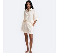Signatures Margot Short Pyjamas in Cotton Muslin Ivory