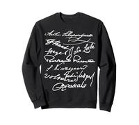 Signatures Philosophers Voltaire Hegel Wittgenstein Locke Sweatshirt