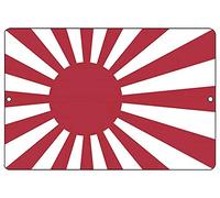 SIGNCHAT Japanese Flag Metal Tin Sign Wall Decor Man Cave Bar Japan Rising Sun Metal Tin Sign 8X12 Inches