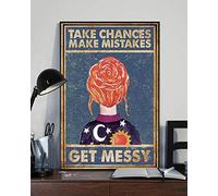 SIGNCHAT Ms Valerie Frizzle Vintage Poster The Magic School Bus Ms Valerie Frizzle Poster Take Chances Make Mistakes Get Messy Vintage Poster Ht18 Vintage Metal Sign Poster 8x12 inches