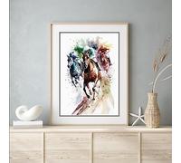 Signed by the Stars Horse Racing Fine Art Print A4 Print Only 29.7 x 21cm