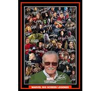 SIGNED BY THE STARS Stunning Quality All Time Marvel greatest movie characters Signed/Autographed Print. Spiderman, Iron Man, Thor etc etc (A4 Print 29.7cm x 21cm)