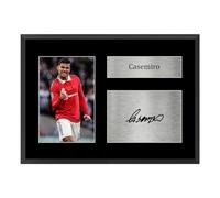 Signed Casemiro A4 Photo Display With Frame Included | Football Memorabilia | Gift For Casemiro Fans | United Signed Photo Display | Gift For Football Fans