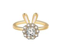 Signet Rings For Women,Ring Female Cute Flexible Rabbit Rotatable Ring Light Luxury Design Sense Advanced Sense Adjustable Index Finger Ring Cute Smart Rabbit Rotatable Ring