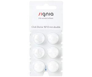 signia Click Dome 10/12 mm Double For RIC Hearing Aids - 6 Domes Each by Siemens