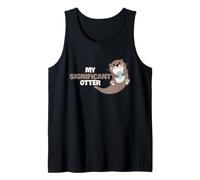 Significant Otter Pun Cute River Animal Couple Humor Art Tank Top