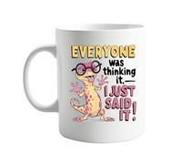 signkitsuk Everyone was Thinking It... I Just Said It - 11oz Ceramic Coffee Mug for Work, Office, or Home - Funny, Sarcastic Mug for Colleagues, Friends, and Family, Microwave & Dishwasher Safe