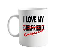 signkitsuk Funny Campervan Mug “I Love My Girlfriend… Campervan” - 11oz Ceramic Coffee Mug, Camper Van Gift, Camping Lover Cup, Novelty Travel Mug for Him & Her
