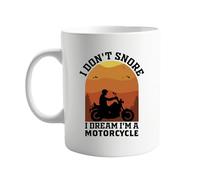 signkitsuk I Don’t Snore, I Dream I’m a Motorcycle 11oz Coffee Mug - Humorous Gift for Bikers, Motorcycle Riders, Dad, Husband, Brother, Friends - Unique Cup for Coffee, Tea, or Hot Chocolate