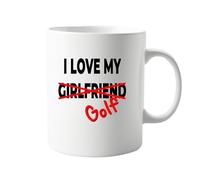 signkitsuk I Love My Girlfriend X Golf Mug, Funny Golf Cup for Sports Enthusiasts, Great Gift for Golf Lovers - Ideal Valentines, Birthday, or Special Occasion Present