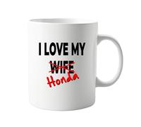 signkitsuk I Love My Wife x Honda 11oz Mug - Funny Coffee Cup for Car Enthusiasts and Honda Fans - Unique Gift for Husband, Boyfriend, or Car Lover - Ceramic Mug for Coffee, Tea, or Hot Chocolate