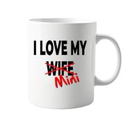 signkitsuk I Love My Wife X Mini 11oz Mug - Funny Coffee Mug for Husbands, Unique Ceramic Mug Gift for Him, Romantic Humorous Gift Valentine's or Birthday BMW Austin Mini Cooper 1275gt