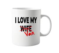 signkitsuk I Love My Wife X Van 11oz Mug - Funny Coffee Mug for Husbands - Great Gift for Car Enthusiasts and Van Owners - Vivaro, Caddy, Transporter T4 T5, Transit Custom, Vito, Sprinter, Crafter