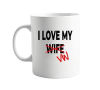 signkitsuk I Love My Wife x VW 11oz Mug - Funny Coffee Mug for Men and Women - Sarcastic and Humorous Ceramic Cup - Unique Office Gift Idea, Valentines, Birthday - Dishwasher and Microwave Safe