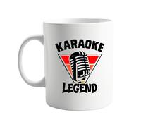 signkitsuk Karaoke Legend 11oz Coffee Mug - Hilarious Gift for Music Lovers, Singing Enthusiasts, and Party Superstars - Fun Present for Birthdays, Christmas, and Home or Office Use