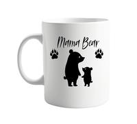 signkitsuk Mama Bear 11oz Ceramic Mug - Cute Bear Design, Mother Day, Thoughtful Birthday Present, Tea & Coffee Lover’s Mug, Adorable Gift for Mums Who Love Cozy Moments